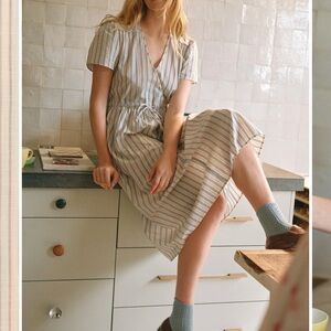 Christy Dawn Blue and White Striped Dress